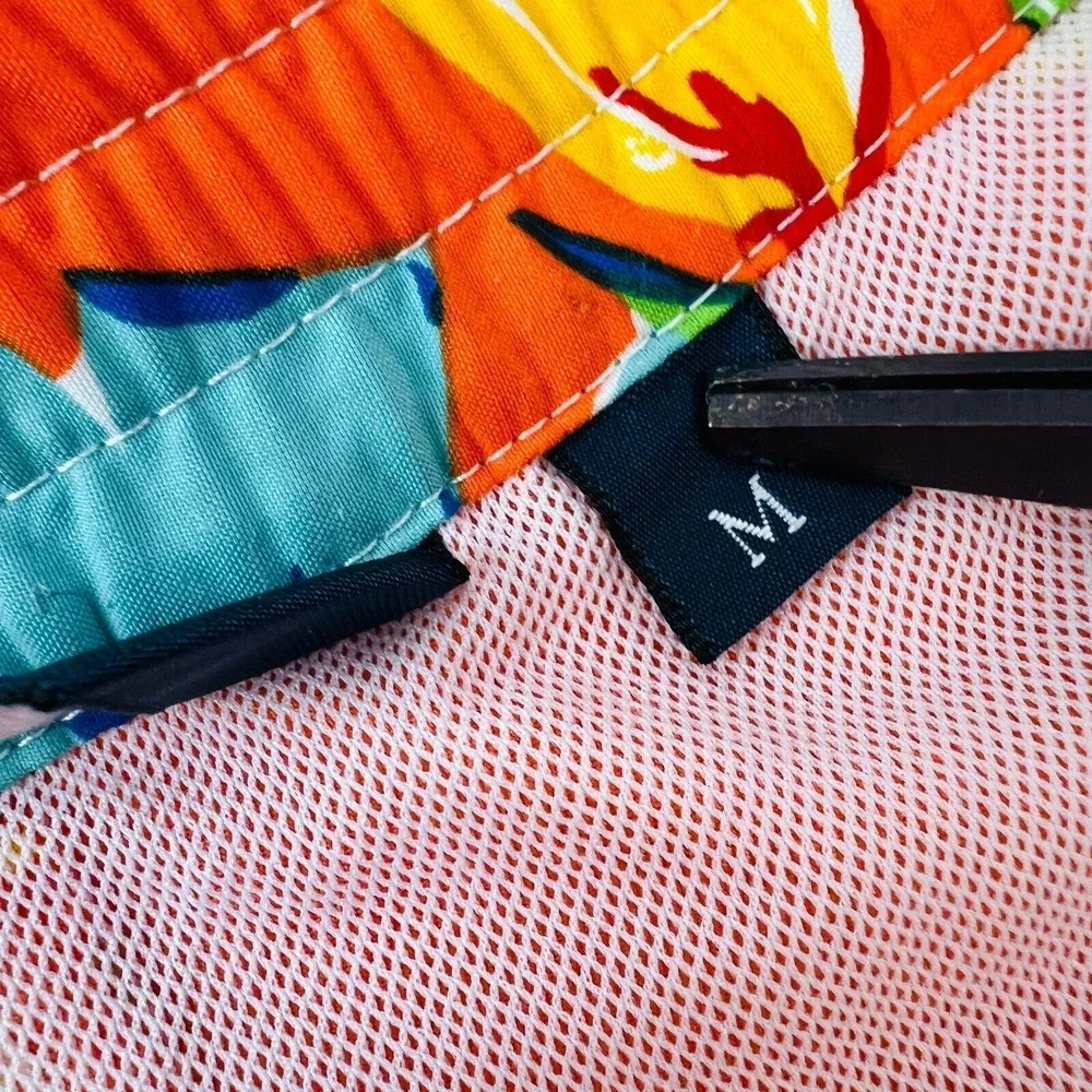 Polo By Ralph Lauren Swim Trunks Shorts Men Orange Drawstring Polyester‎ M